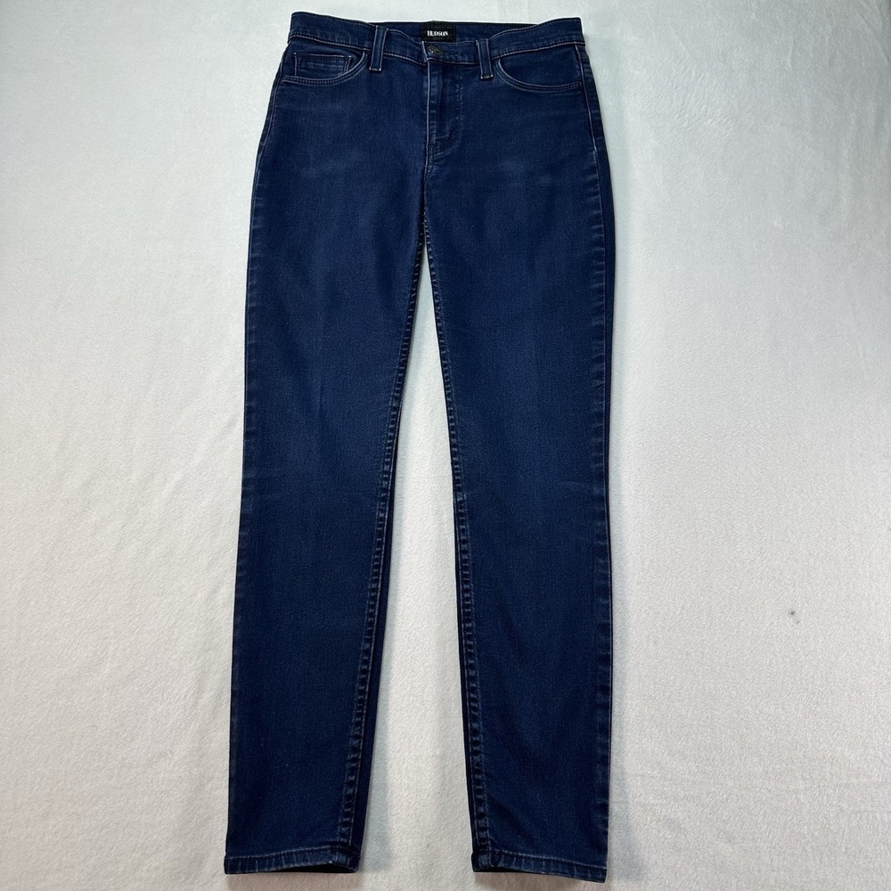 Hudson Jeans women's 26 Blue Natalie Mid Rise Super Skinny Ankle‎ Stretch Denim
